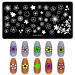 OUBFUUY Sakura Theme Nail Stamp Plates Nails Art Stamping Plates Festival flower Nail plate Template Image Plates