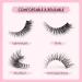 Glowing Win Cat Eye False Eyelashes - 7 Pairs Faux Mink Fluffy Lashes for Natural Look | Reusable Handmade Wispy Fake Lashes - M50 - Buy Online on SooperMarket.com