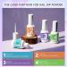 Dip Powder Nail Kit - 4 Color Starter Set with 4 Dipping Powders & 4 Liquid Polishes - Purple Blue Acrylic System - Buy Online on SooperMarket.com