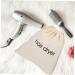 Premium Drawstring Hair Dryer Bag - Travel Cosmetic Organizer Silicone Case Essential Room Supply - 33x30cm Beige - Buy Online on SooperMarket.com