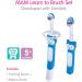 MAM Baby's Brush Set (2 Training Toothbrushes 1 Safety Shield) Baby Toothbrushes with Brushy the Bear Interactive App For Boy 5+ Months Blue - Buy Online on SooperMarket.com