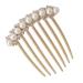 Ivory Pearl Crystal Wedding Bridal Hair Comb - Elegant Rhinestone Hairpin Accessory - Buy Online on SooperMarket.com