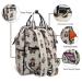 Pipi Bear Diaper Bag Backpack | Stylish Jacquard Maternity Nappy Bag for Mom and Dad with Changing Pad - Cream - Buy Online on SooperMarket.com
