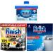 Bundle of Finish Ultimate Plus Infinity Shine Dishwasher 105 Tablets Lemon Bundle 1 x Dishwasher Cleaner 1 x Dishwasher Salt 2kg