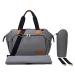 Axcone SAC Langer Pour B b Fourre-Tout Sac Langer Imperm able Avec Matelas Langer Et Porte T tine Sac de Voyage Sac Bandouli re Gray