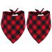 GOYOSWA 2 Pack Christmas Dog Bandanas for Large Dogs Buffalo Plaid Dog Bandana Triangle Scarf Christmas Dog Cosumes for Small Medium Large Extra Large Dogs (Red Plaid Large) Red Plaid Large