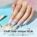 Modelones Pearl Gel Nail Polish 15ML Shimmer Mermaid Light Blue Gel Polish Pearlescent Shell Nail Gel Soak Off UV Gel Led Spring Gel Polish Swirl Shell Thread Effect DIY Manicure Gifts Pearl Blue - Buy Online on SooperMarket.com