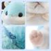 Muziri Kinokoo Hamster Plush Pillow Blanket - Soft Nap Blanket & Toy Blanket in Blue - Buy Online on SooperMarket.com