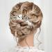 Gorais Flower Bride Wedding Hair Pins - Silver Rhinestone & Pearl Hair Clips for Women and Girls (Pack of 2) - Buy Online on SooperMarket.com