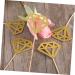 AOKWAWALIY 50pcs Wedding Decoration Diamond Shaped Cupcake Picks Cupcake Diamond Topper Cake Topper Diamond Glitter Diamond Wedding Ceremony Decorations Fruit Happy Birthday Bride Golden medium - Buy Online on SooperMarket.com
