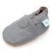 Dotty Fish Soft Leather Baby Shoes. Toddler Shoes for Boys. Non-Slip Suede Soles. 0-6 Months - 4-5 Years 3-4 Years Soft Grey