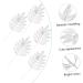 Abaodam 5pcs Christmas Simulated Leaves Gold Dining Table Christmas Glitter Stems Creative Pendant Bride Silver 41x20x0.1cm - Buy Online on SooperMarket.com