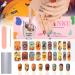 Halloween Gel Nail Polish Strips EBANKU 20 Stickers Halloween Gel Nail Polish Stickers Halloween Pumpkin Witch Nail Wraps with Nail File Stick (UV/LED Lamp Required)