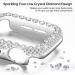 Bling Bumper Case Compatible with Apple Watch Series 6 5 4 Se 44mm Diamond Protective Face Cover for Women Hard PC Frame Protector for iWatch 44mm Silver Silver 44mm - Buy Online on SooperMarket.com