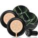 Air Cushion CC Cream Mushroom Head Foundation, BliBling Moisturizing BB Cream Makeup Long Lasting Matte Concealer (CC Cream+Mushroom Head/Natural) (2 pcs/natural) B-Natural/2PCS
