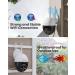 MUBVIEW 2K Security Camera Outdoor Security Cameras with 360 PZT View 2.4G WiFi Wired Home Surveillance Cameras Color Night Vision Motion Detection Siren 2 Way Talk 24/7 Works with Alexa 1 Count (Pack of 1) - Buy Online on SooperMarket.com
