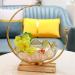 Kitchen Countertop Fruit Rack Fruit Basket Crystal Glass Elegant Fruit Basket with Alloy Holder Fruit Dessert Snacks Bowl Serving Bowl for Counter Fruit Trays for Party Onecolor - Buy Online on SooperMarket.com