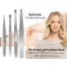 Professional Eyebrow Tweezers Set - Slanted Pointed & Straight Tweezers with Case | Best for Precision Grooming & Hair Removal - Buy Online on SooperMarket.com