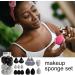 Virtcooy Makeup Puff Beauty Makeup Sponge Set | Portable Sponge Facial Makeup Tools Blender Sponges for Powder Foundation Black - Buy Online on SooperMarket.com