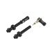 Granite Juicy Nipple Valve Cap and Presta Valve Stem Set, Bike Tire Caps Dust Covers Black