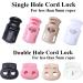 J.CARP 30Pcs Black Plastic Cord Locks End Spring Toggle Stopper - Double Hole Elastic Adjuster for Drawstrings, Bags, Clothing, Paracord - Black - Buy Online on SooperMarket.com
