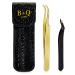 Eyelashes Applicator eyelash pliers for artificial eyelashes bq eyelash application rust -free eyelashes tweezers for artificial eyelashes golden eyelash blatant with eyelash brush 1 PCs eyelash applicator
