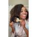GranNaturals 4-Prong Wide-Toothed Wooden Hair Pick for Curly Hair - Ideal for Fluffing, Styling, and Detangling African American Hairstyles - Buy Online on SooperMarket.com