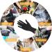 Black Nitrile Gloves 4 Mil, Latex & Powder Free - 100 Pcs Large Cleaning Gloves - Buy Online on SooperMarket.com