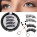 Magnetic Eyelashes without Eyeliner Magnetic Eyelashes Natural Look Reusable Magnetic Eyelashes 3D Magnetic Eyelash Partner Set No Glue Magnetic Lashes Waterproof Magnetic Eyelashes with Applicator