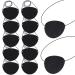 Eye Patch, YGDZ 12pcs Soft Felt Eye Patches for Adults Kids, Adjustable Single Eye Mask for Lazy Eye, Black