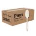 PAMI Medium Weight Disposable Plastic Teaspoons 1000-Pack - Bulk White Plastic Silverware For Parties Weddings Catering Food Stands Takeaway Orders & More- Sturdy Single-Use Partyware Teaspoons