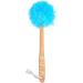 Shower Loofah Body & Back Scrubber - Exfoliating Loofah Bath Brush On a Stick - With Long Wooden Handle Back Brush For Men & Women - Easy Reach Body Wash & Lotion Applicator(Blue)