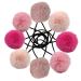Fur Hair Bobbles for Girls 4 Pairs Cute Hair Ties with Fur Ball Elastic Ponytail Holders Hair Band for Girls Hair Accessories Cute Hair Ties