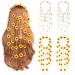 Sucrain 4pcs Flower Hippie Headband Floral Crown Summer Sunflower Hair Accessories for 70 s Bohemian Costumes Style (2 Yellow 2 White)