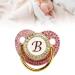 Gold Baby Pacifier Set - Rhinestone Covered Lightweight Pacifier for 6-18 Months - Perfect for Home Use (Letter B) - Buy Online on SooperMarket.com
