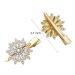 Large Sparkle Rhinestone Flower Hair Clip - Non-Slip Gold Hairpin for Women and Girls - Buy Online on SooperMarket.com