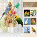 YIXUND Seagrass Foraging Basket Bird Toy with Colorful Crinkly Paper and Wooden Blocks - Ideal for Small & Medium Parrots - DIY Honeycomb Tree Design - Buy Online on SooperMarket.com