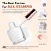 Saviland French Nails Stamp Kit - 10 Partly French Nail Stamps Gel Polishes Latex Band & Replaceable Head - Ideal for Stunning Nail Art - Buy Online on SooperMarket.com