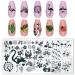 Runrayay nail art stamp plate flamingos series nail stamp plate stamps template picture plates nail art diy printing tools birds leaves flower