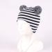 Toddler Winter Hat with Earflap, Knit Warm Cap for Baby Boys & Girls (6-12 Months) - Navy Stripe - Buy Online on SooperMarket.com