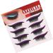 Eyelash Stickers Set 4 Pairs Reusable Waterproof Self Adhesive Glitter Easy to Use Makeup Bold Colors Black Wide Application (Purple) - Buy Online on SooperMarket.com