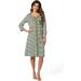 Marvmys Maternity Nightdress for Hospital Breastfeeding - 3/4 Sleeves Nursing Nightgown, XL, A-Green - Buy Online on SooperMarket.com