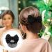 KALLORY French Barrette Hair Bun Net Mesh Cover Bowknot Hair Clip for Women (Black) - 11.5*7cm - Buy Online on SooperMarket.com