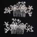 Bridal Wedding Hair Combs - 44 Pcs Pearl Crystal Accessories | Silver Rhinestone Spiral Pins for Brides, Bridesmaids - U Shaped Clips for Women - Buy Online on SooperMarket.com