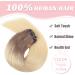 24 Seamless Human Hair Clip in Extensions - Natural Thick Straight Weft - 7 Pieces - T14/60+T14/60# - 100g - Women's Hair Extensions - Buy Online on SooperMarket.com