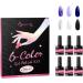 Beauty7 UV Nail Polish Set 6 Colours 7 ml Manicure Gift for Beginners Nail Art Salon DIY Gel Polish Shellac Nail Polish UV Gel Set for Nail Design Misty Ice - Buy Online on SooperMarket.com