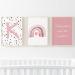 Pompom Prints Set of 3 Girls Bedroom Prints Rainbow Nursery Prints Scandi Boho Style Nursery Decor Playroom Prints Picture Frames not Included (8x10 Inch K) 8x10 Inch K