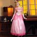Pink Princess Costume Halloween Cosplay Party Outfit - Women's Court Style Performance Dress with Crown, Headdress, and Gloves | Pink - Large - Buy Online on SooperMarket.com