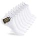 Mowenti sneaker socks unisex sports sock frote tennis socks running socks cotton hiking socks breathable running socks 8 pair 39-42 white x8
