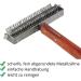 Amesbichler Horse Barn Cleaning Combat - Anti-Tangle Rake & Scratch Remover for Icelandic Horse Care | Durable Metal & String Striegel - Buy Online on SooperMarket.com